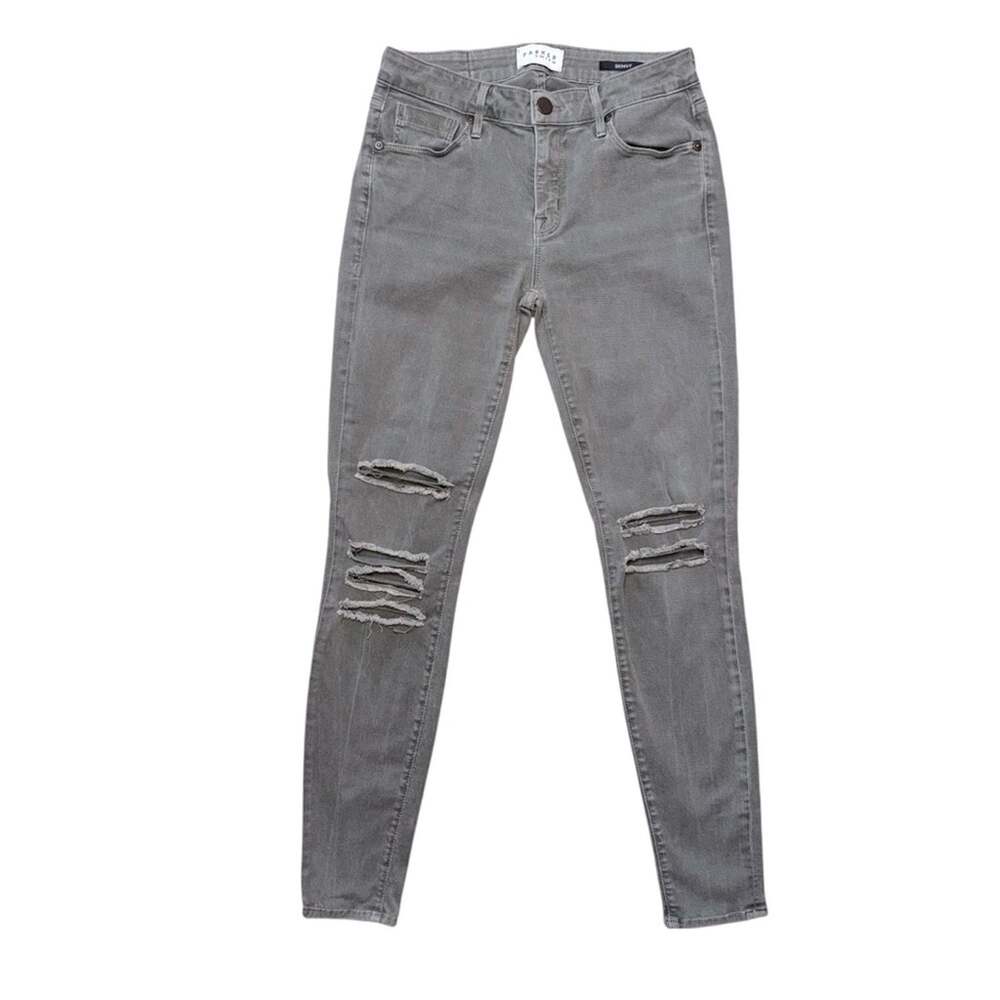 PARKER SMITH Women’s Green Distressed Skinny Jeans